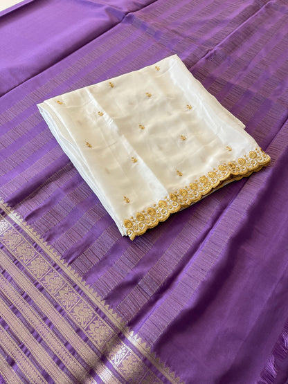 Semi Mysore silk premium