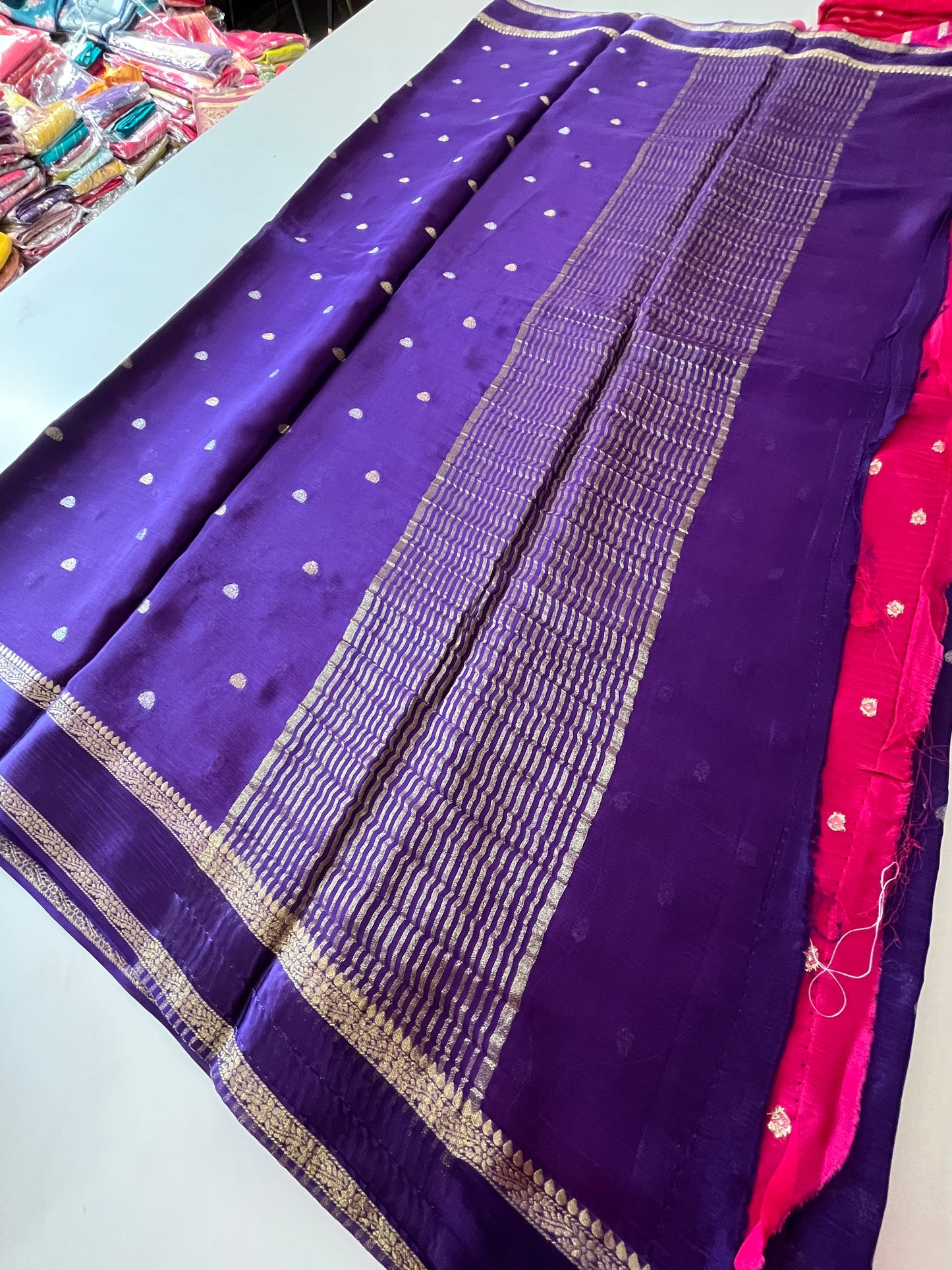 Satin Crape Designer saree