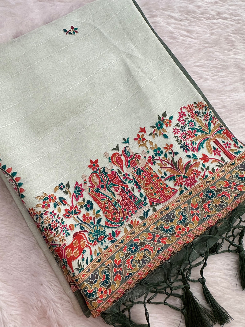 Kalamkari Tussar Fancy-M10