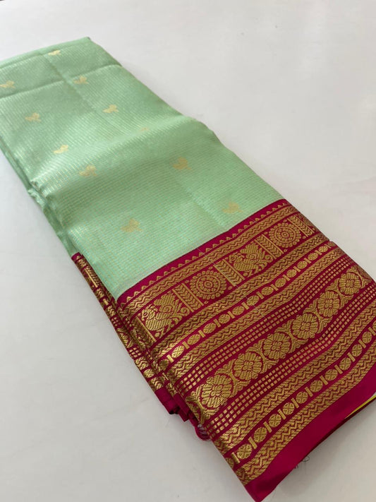 Pista x Pink Kanchi Pattu Saree