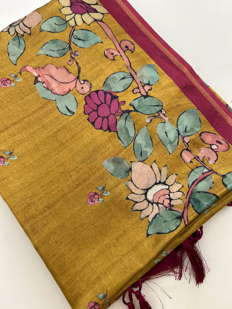 Tussar Printed Saree-M23