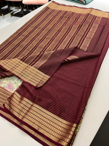 259 FLORAL SEMI  MYSORE SILK