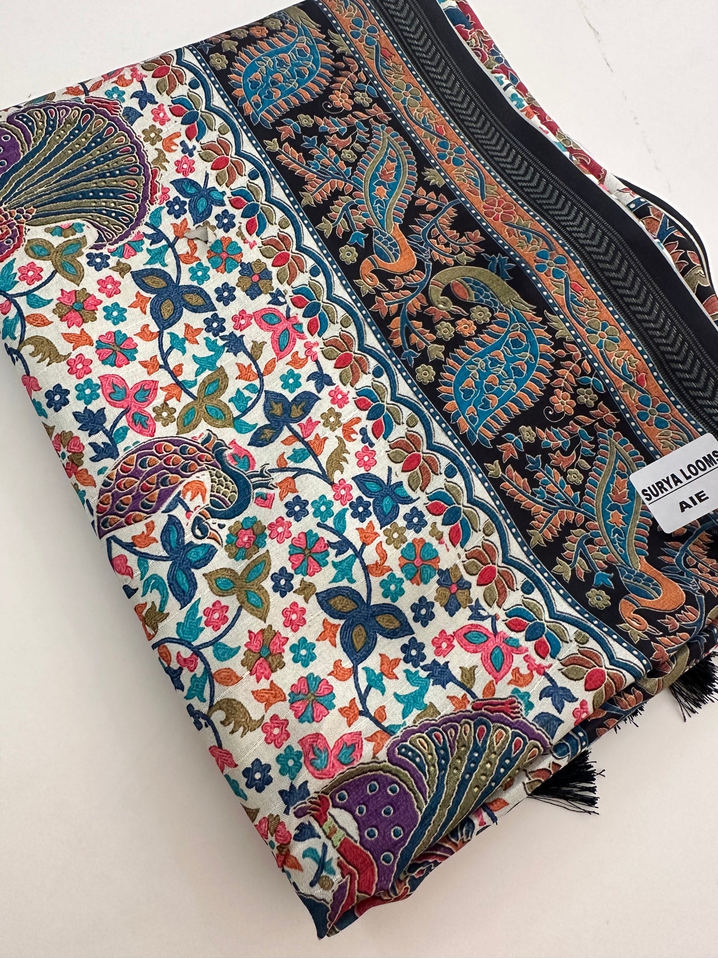 Kalamkari Tussar Printed-M26