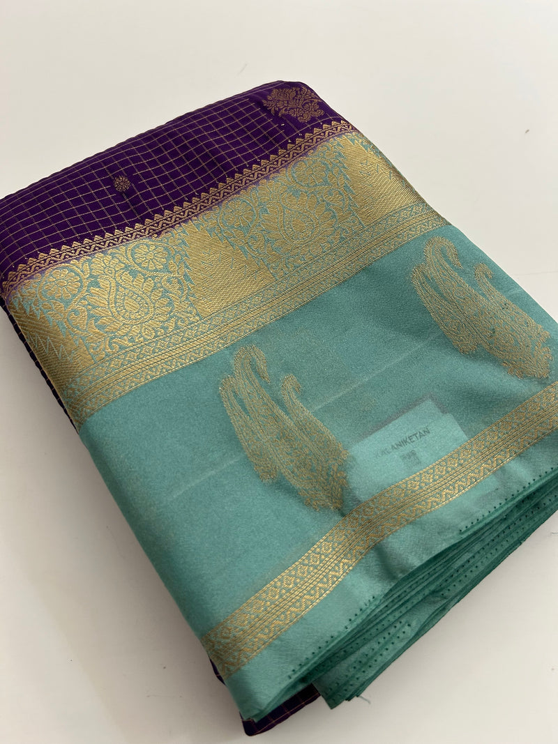Semi Mysore Silk Saree-JU31