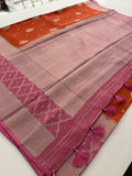 Traditional South Indian Style Crafred Pure Viscose Saree Distinguished by intricate weaving🌹 -JU15