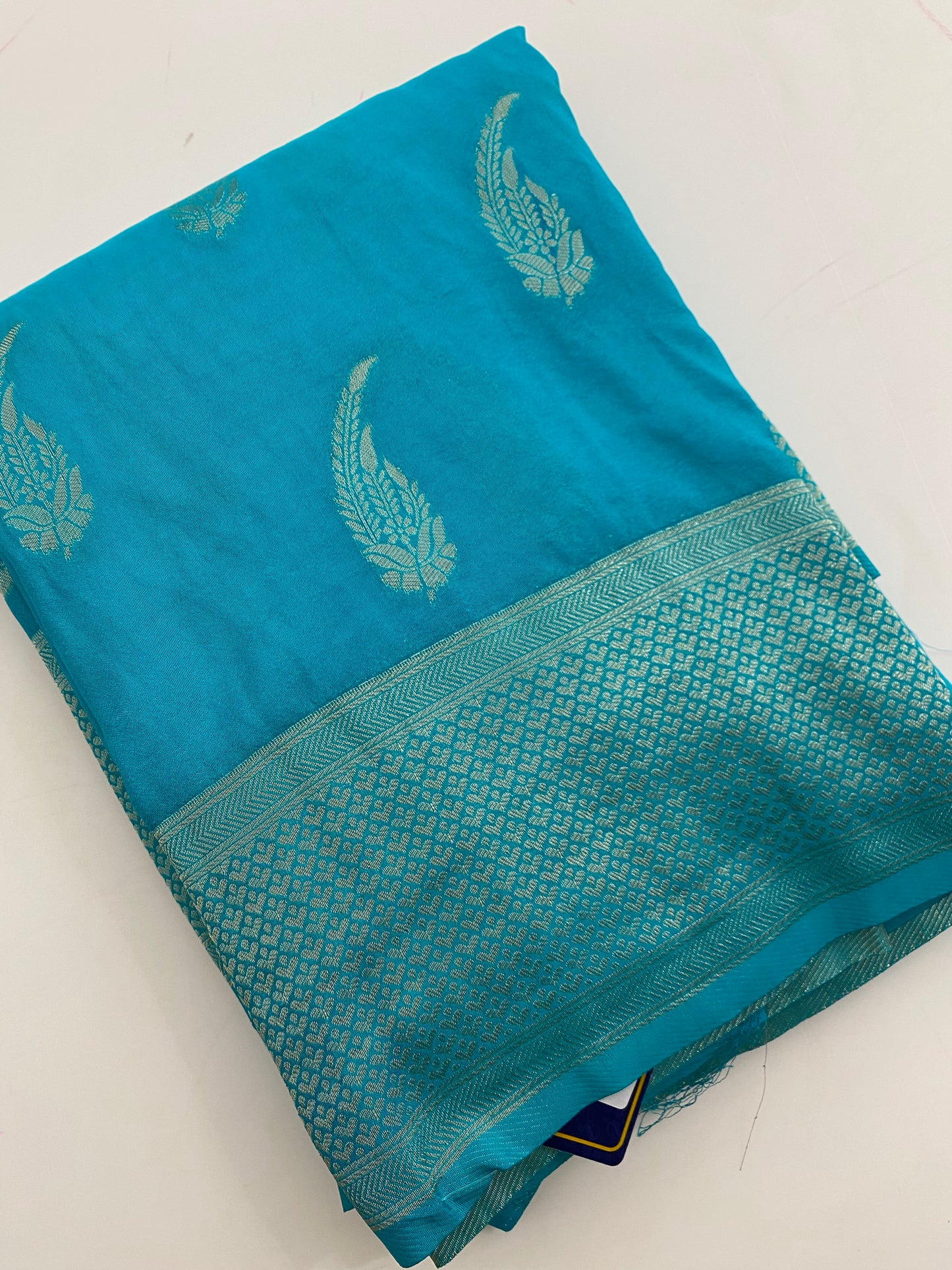 310 Banarasi silky single leaf buttas