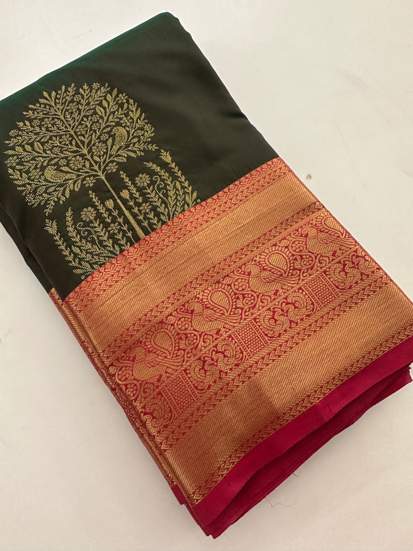 Semi Kanchi Silk Saree-J22