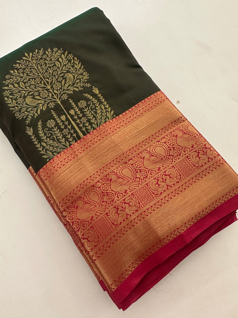 Semi Kanchi Silk Saree-J22