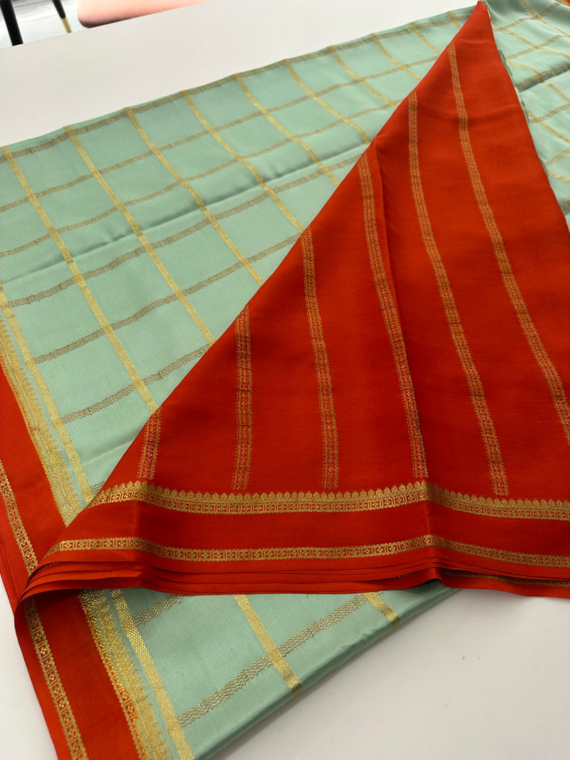 Pure Crape Mysore Silk Saree 120GSM -JU27