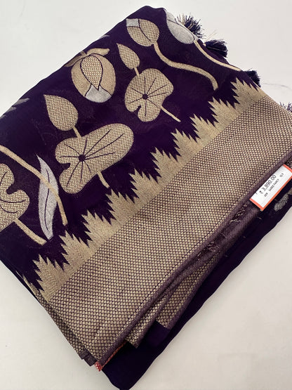 Jute Chiffon Premium Designer Saree-M26