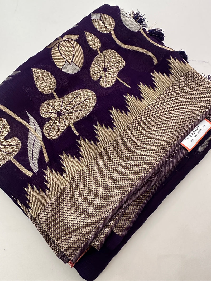 Jute Chiffon Premium Designer Saree-M26
