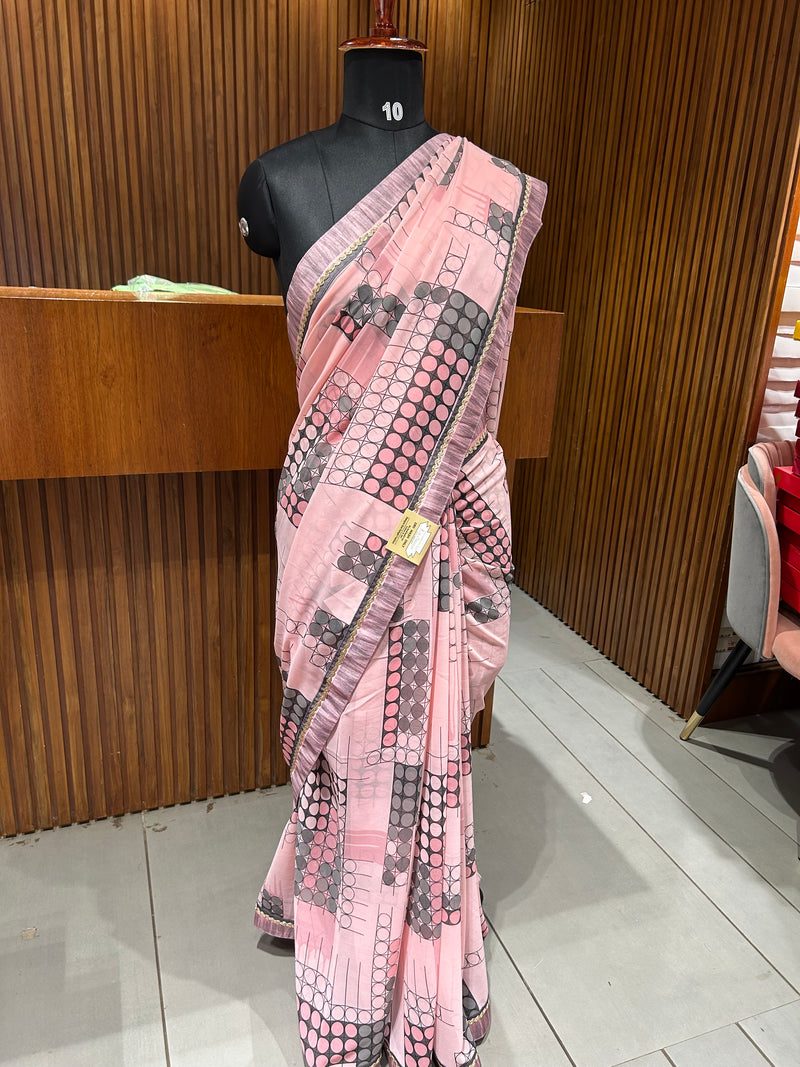 Premium daily wear printed chiffon sarees 🌹 JU26