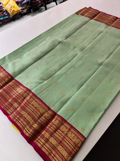 Pista x Pink Kanchi Pattu Saree