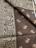 Kalamkari Printed Crape-JU14