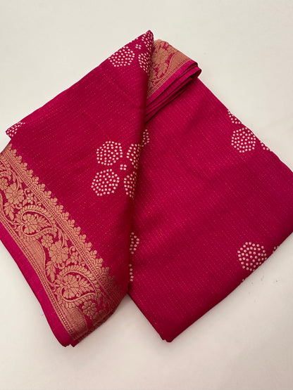Tussar Chiffons Lines-J13
