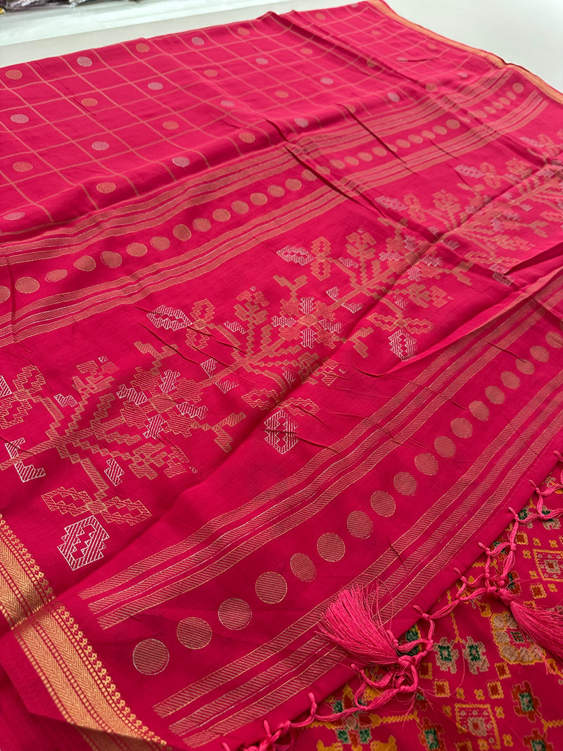 Chiffon Premium Soft Fabric Checkered and Coin Butta Prints -JU28