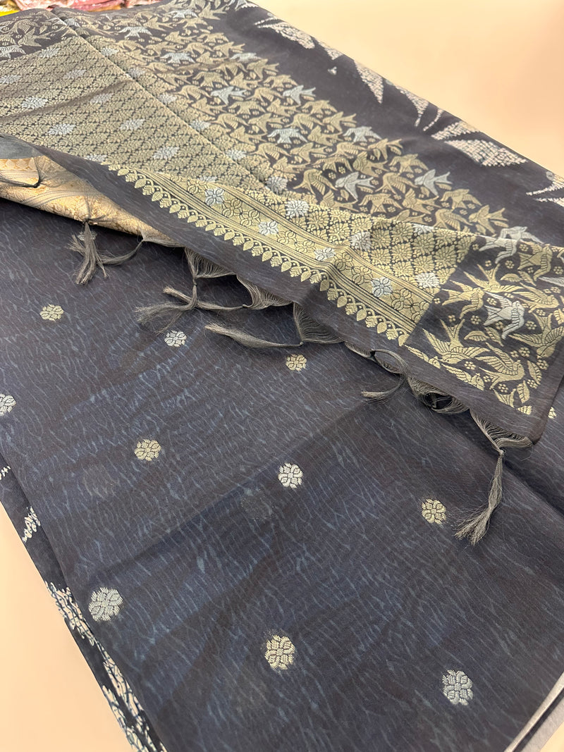 Tussar Cotton Designer Saree-JU4