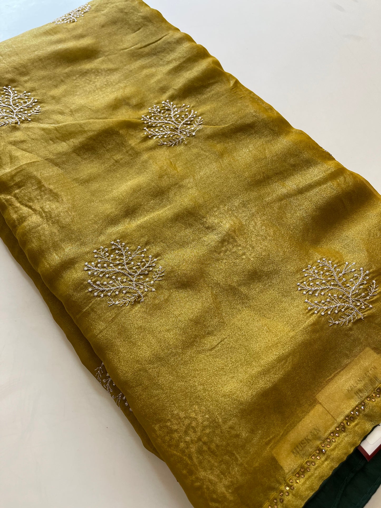 Laser Chiffon Work Saree