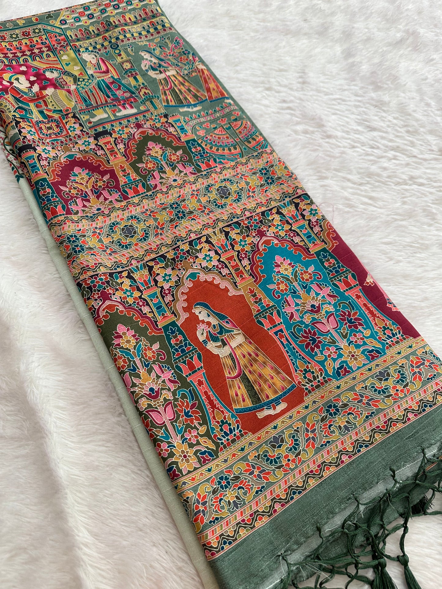 Kalamkari Tussar Fancy-M10