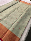 Tissue Kanchi Semi Silk Saree-JU8