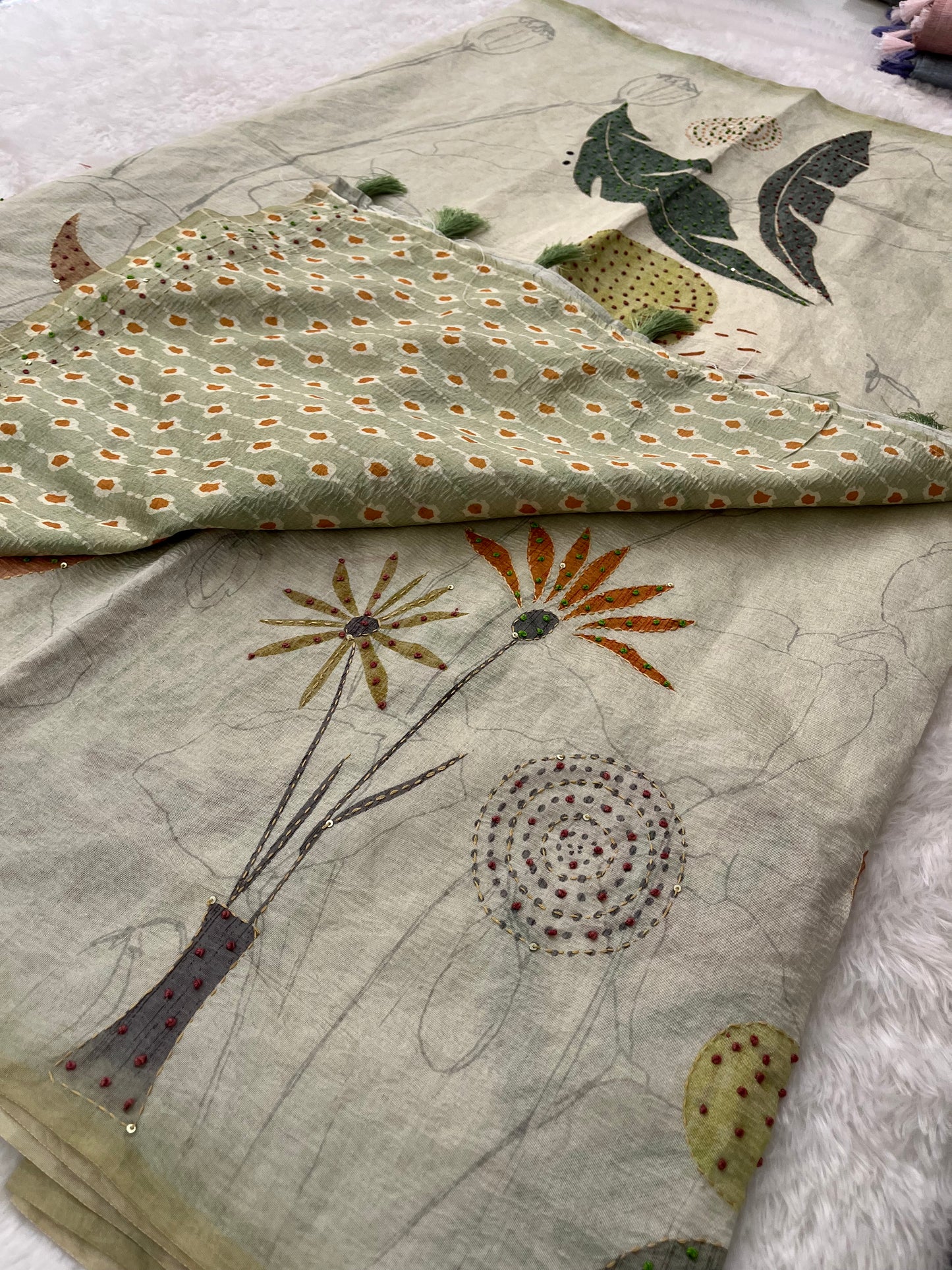 Knot Work Fancy Saree-F17