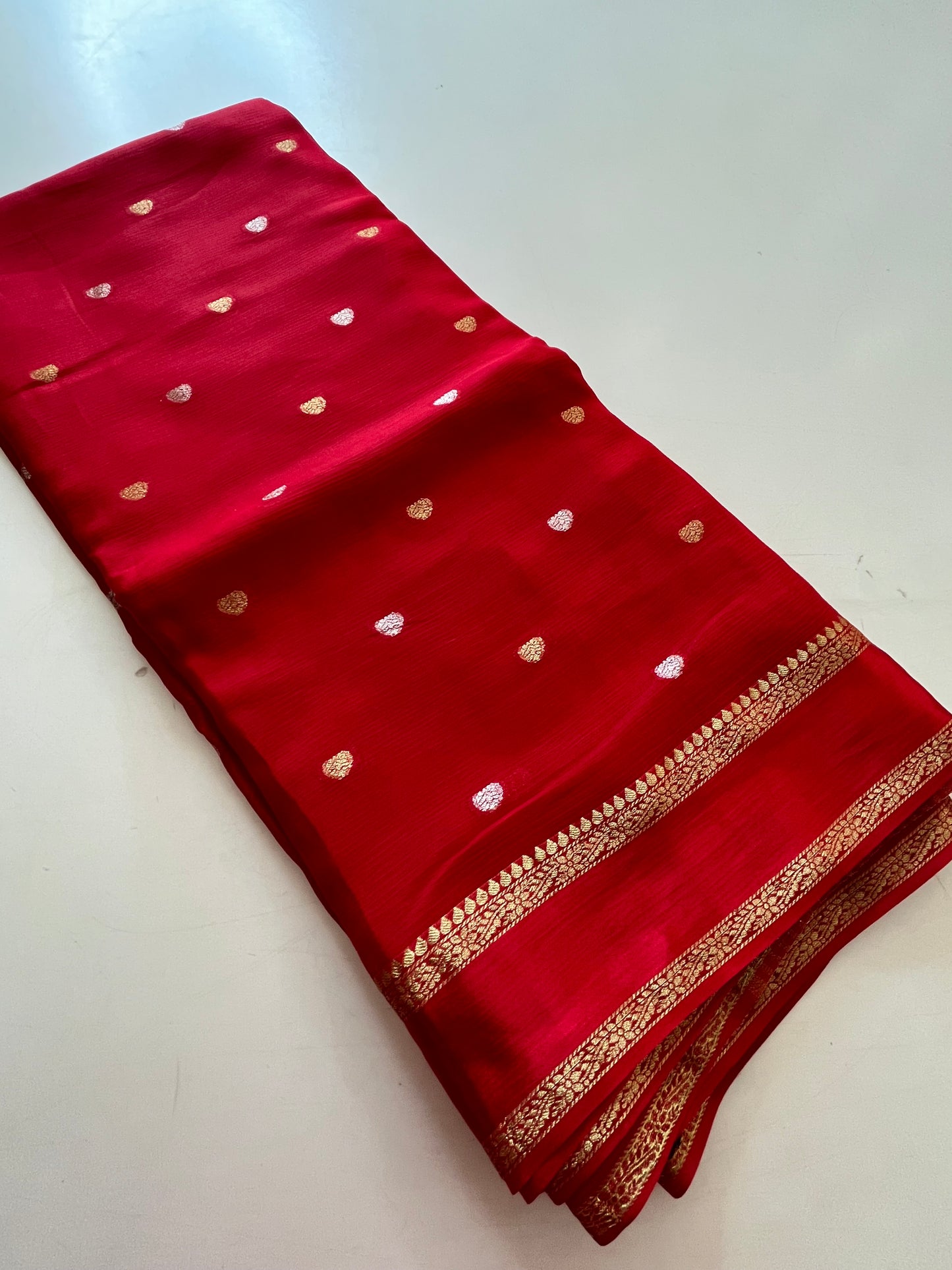 Satin Crape Designer saree