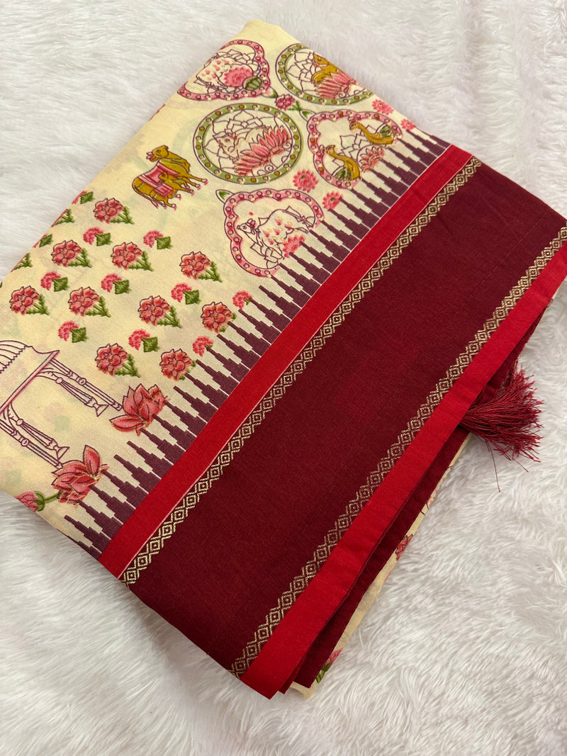 Pichwai Silk Printed-JU3