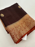 Tussar Fancy Saree in New Contrast Borders🌹- AU-17