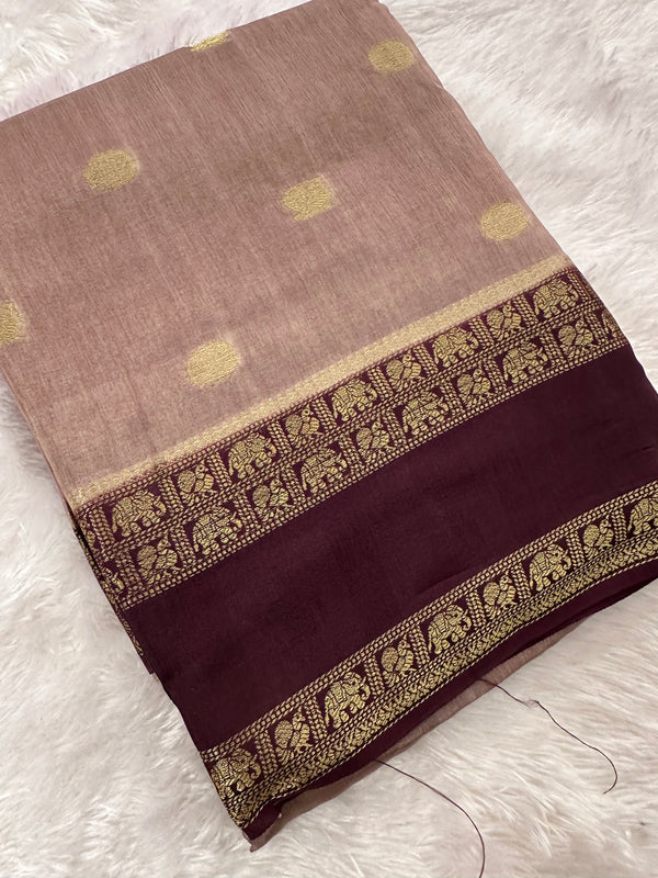 Tussar Viscose Fancy Saree-M19