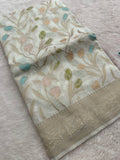 Tulips Linen Premium Saree-M13
