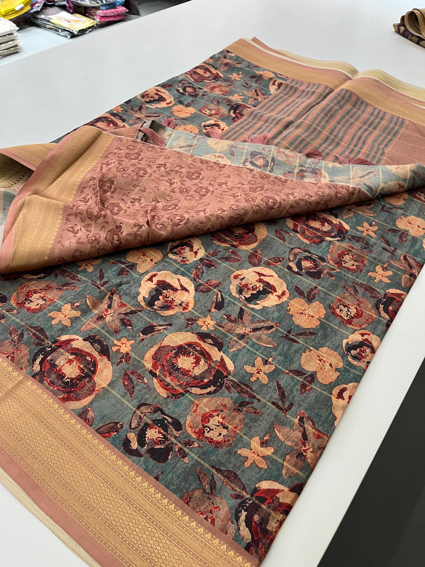 Printed Tussar Fancy