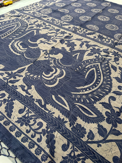 Kalamkari Tussar Printed-M26
