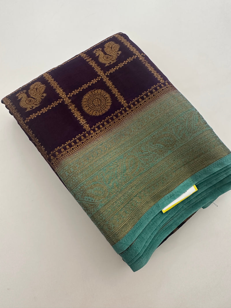 New collection in South Cotton Silk sarees for Varmahalaxmi with contrast matching blouse piece🌹-AU3