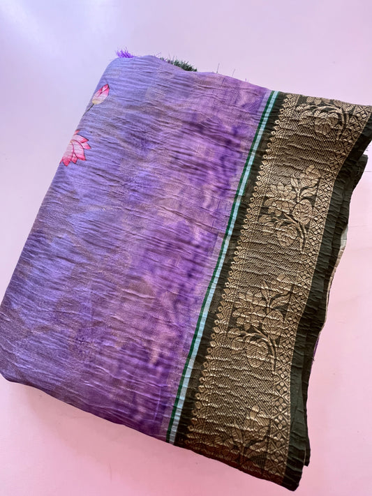Printed Tussar fancy