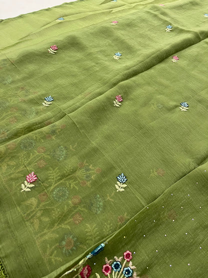 Soft organza embroidery