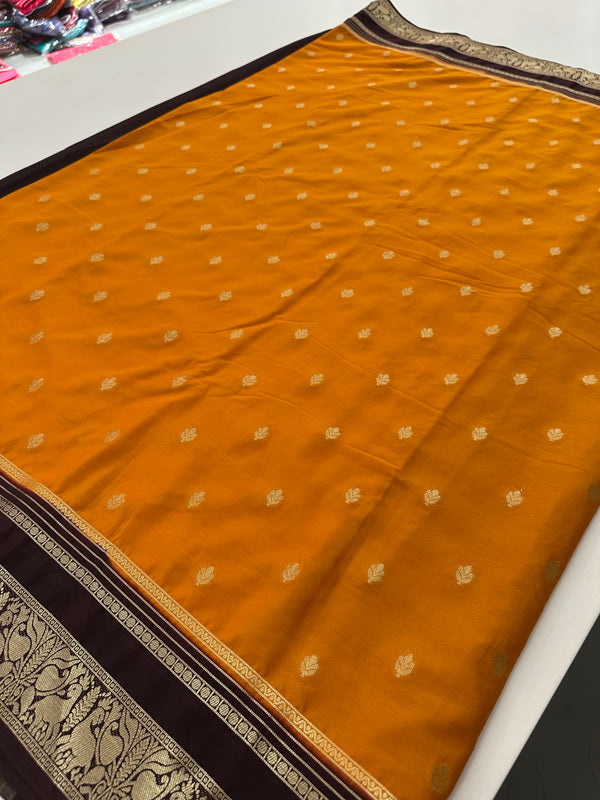 Semi Mysore Crape saree-AU13