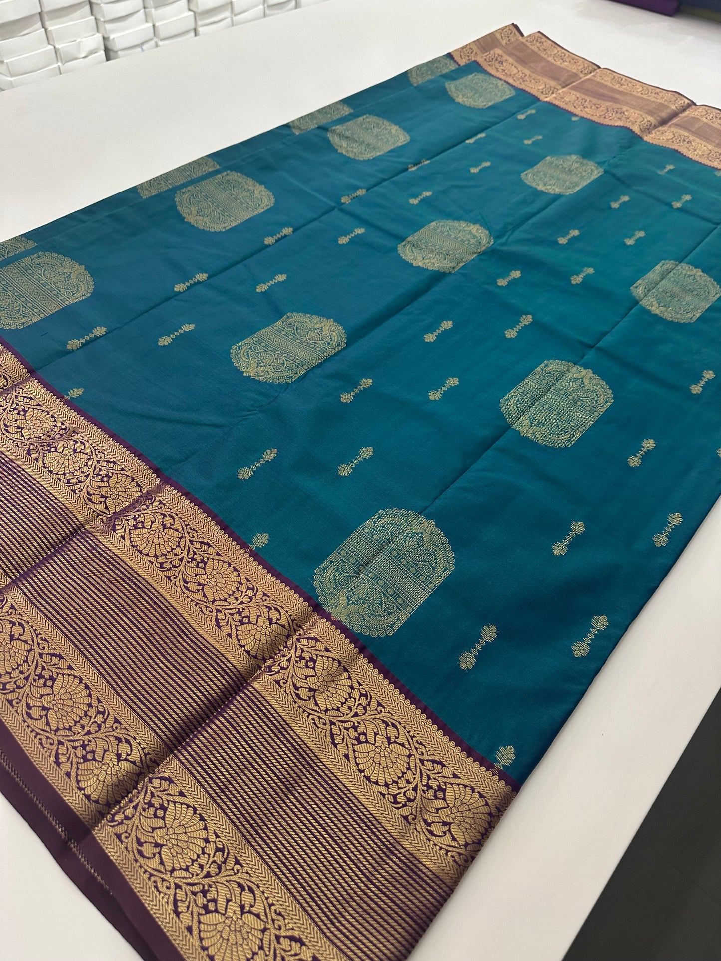 Semi Kanchi Silk Saree-JU15