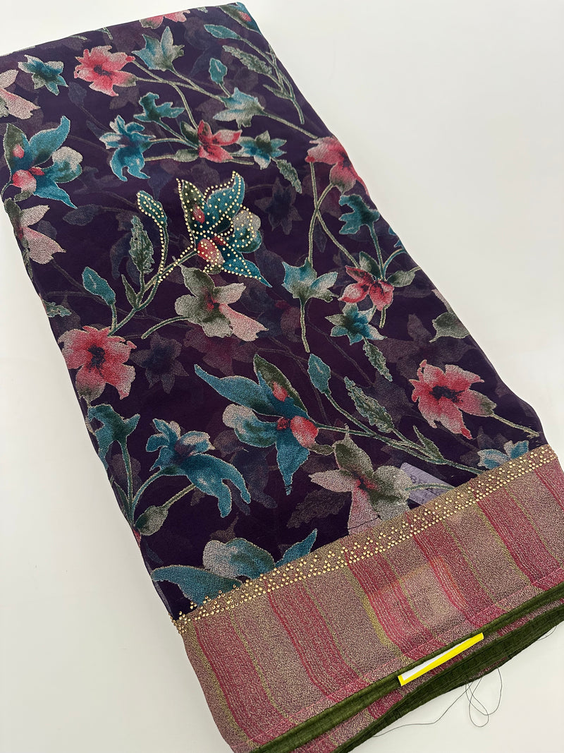 Brosso Fancy Saree New-(JU1)