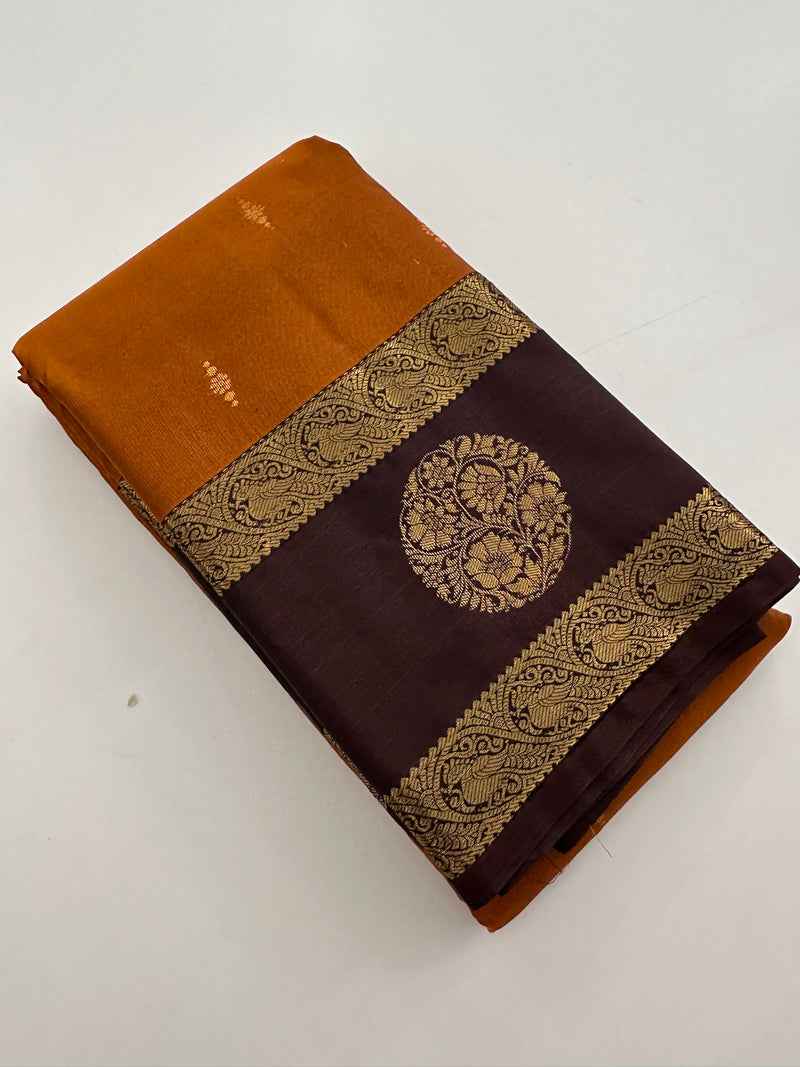 New collection in Kanchi Semi Silk sarees for Varmahalaxmi with contrast matching blouse piece-JU29