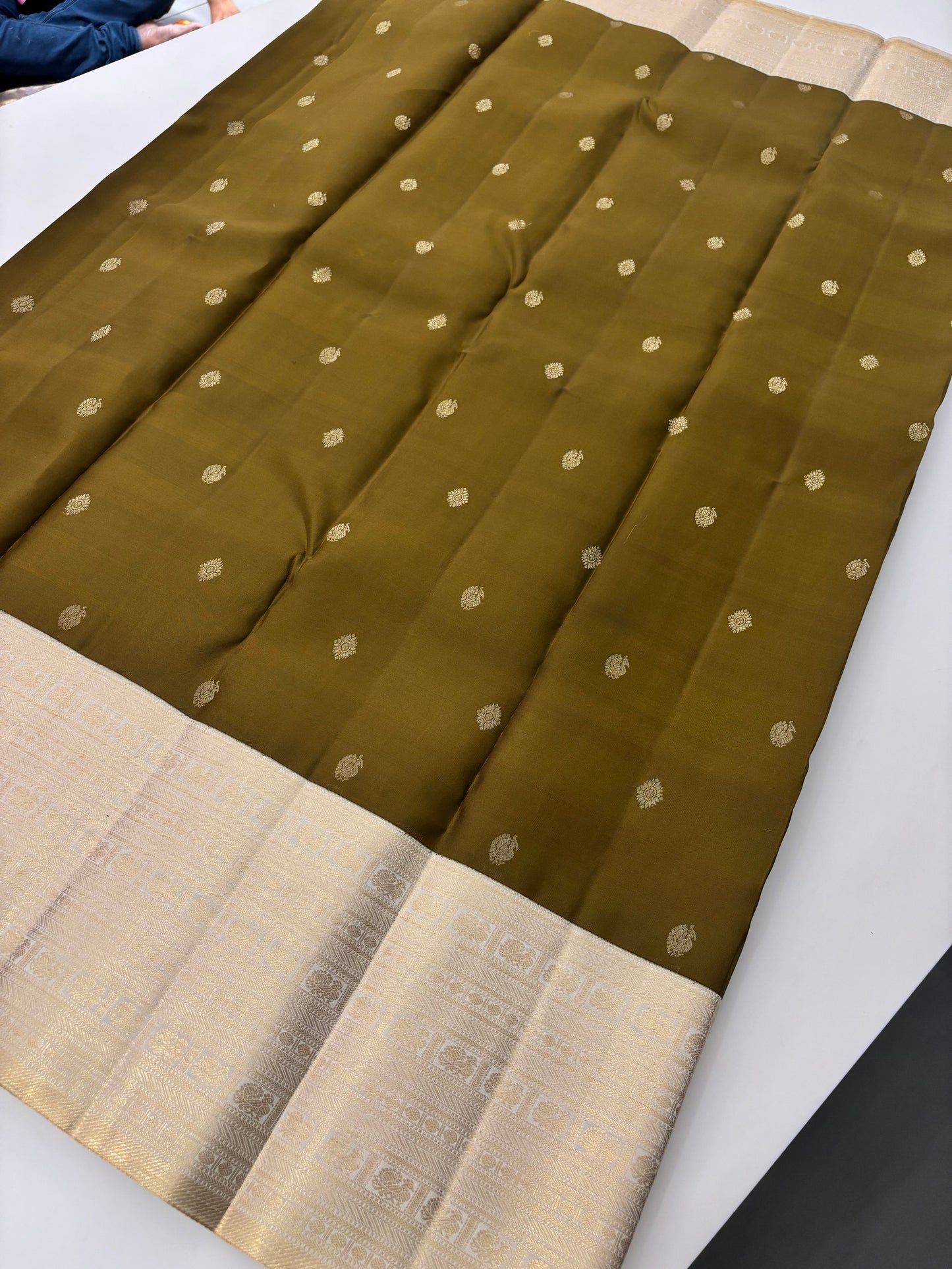 Pure Handloom Kanjeevaram Tissue Brocade Pallu and Blouse Designer Piece