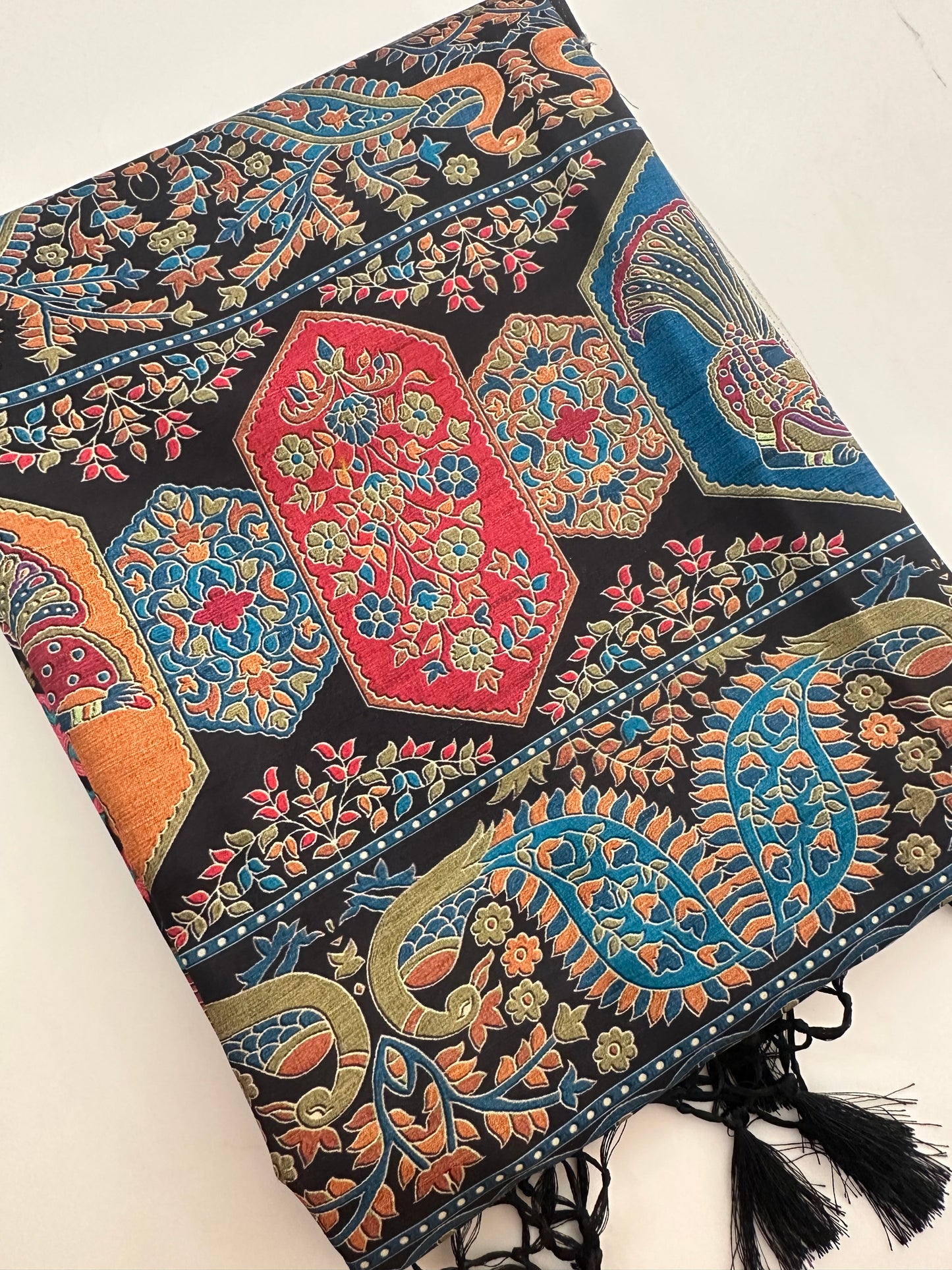 Kalamkari Tussar Printed-M26