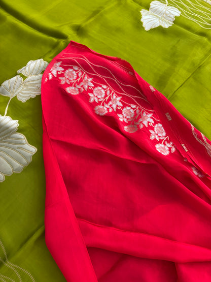 Premium Chinnon Green x Red