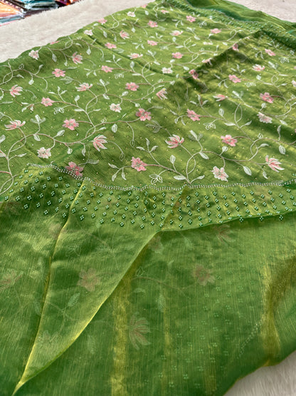 Designer Organza Full Work-M13