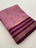 Semi Mysore Silk Checks Saree with Butta-AU16