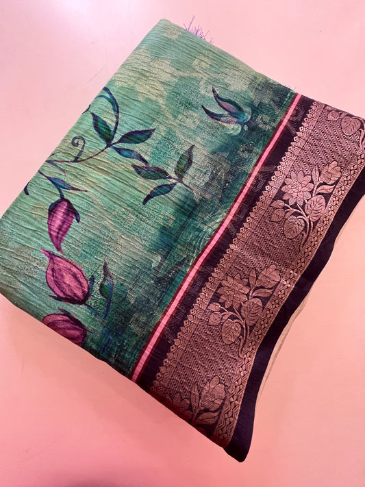 Printed Tussar fancy