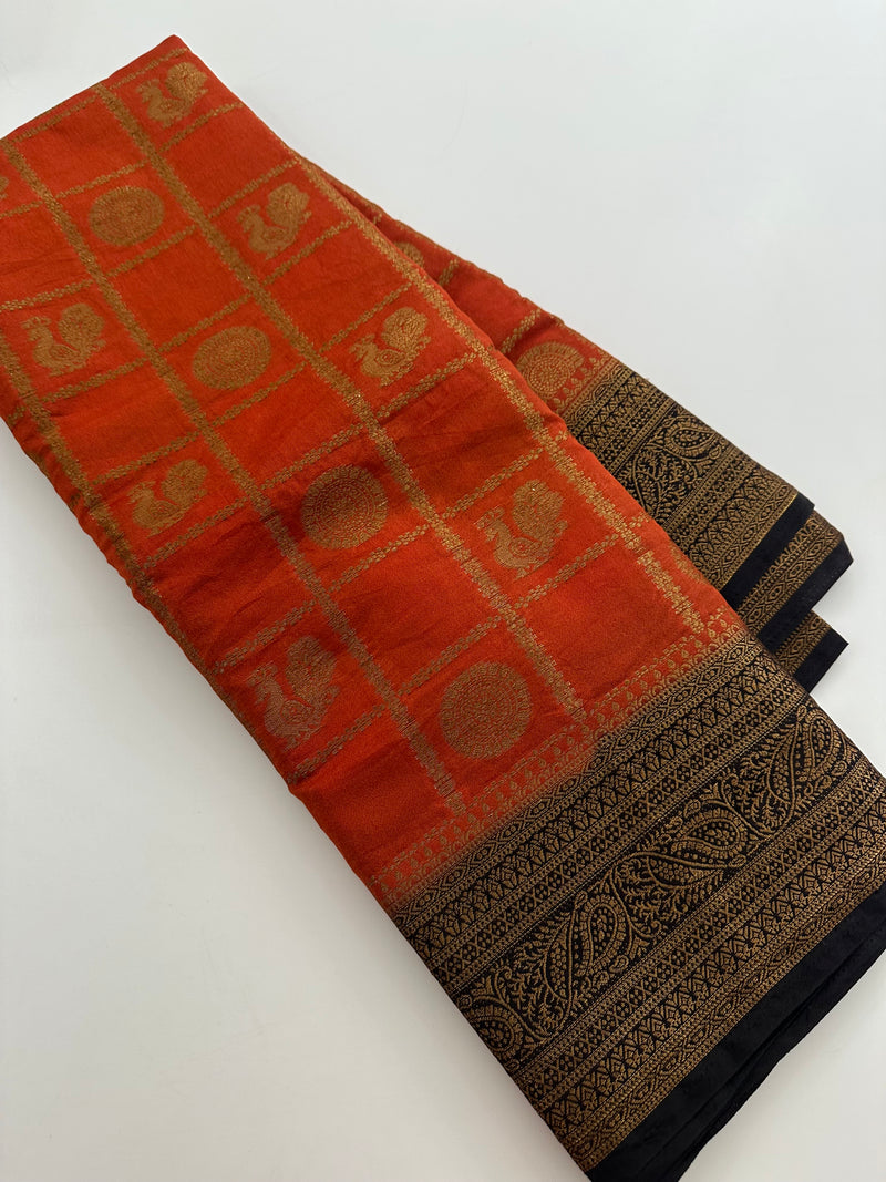 New collection in South Cotton Silk sarees for Varmahalaxmi with contrast matching blouse piece🌹-AU3