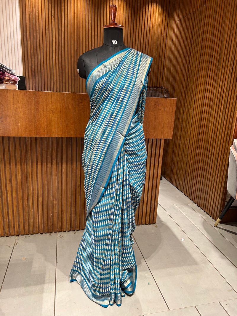 Premium daily wear printed chiffon sarees 🌹 JU26