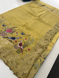 Cut Work Designer Full Embroidery Work Pure Tussar-J20