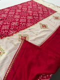 Patola Stone Work Fancy Saree-J30
