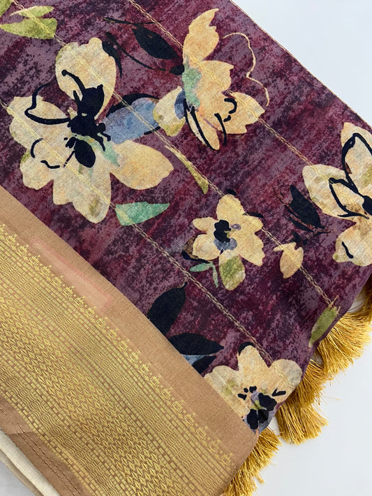 Printed Tussar Fancy